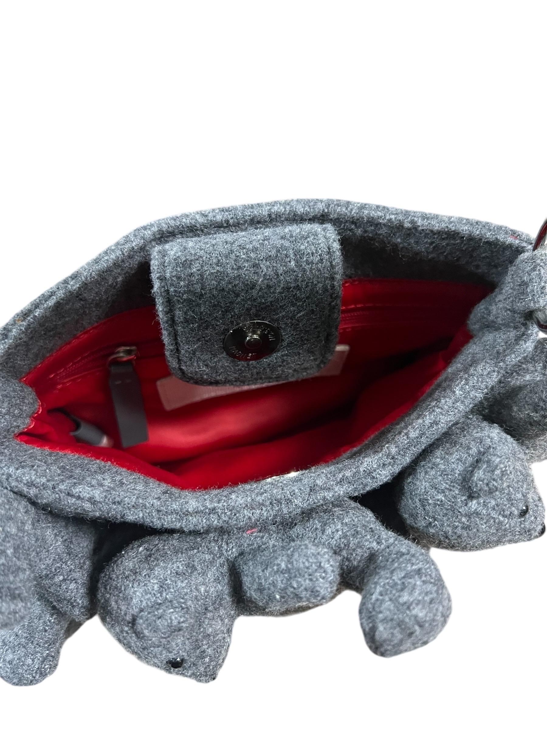 Moschino Jeans Vintage Teddy Bear Gray Bag 2
