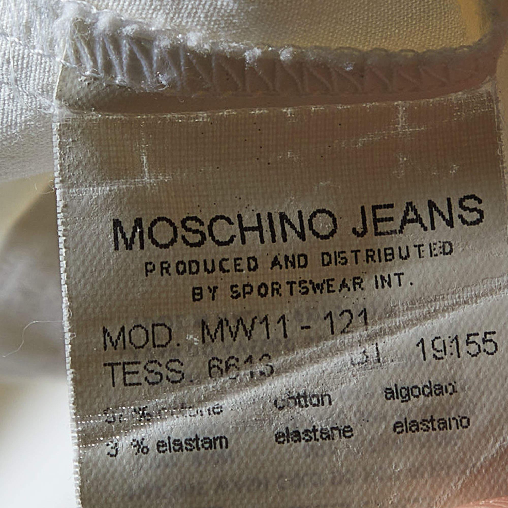Moschino Jeans Set top e gonna a quadri in cotone bianco M. in vendita 1