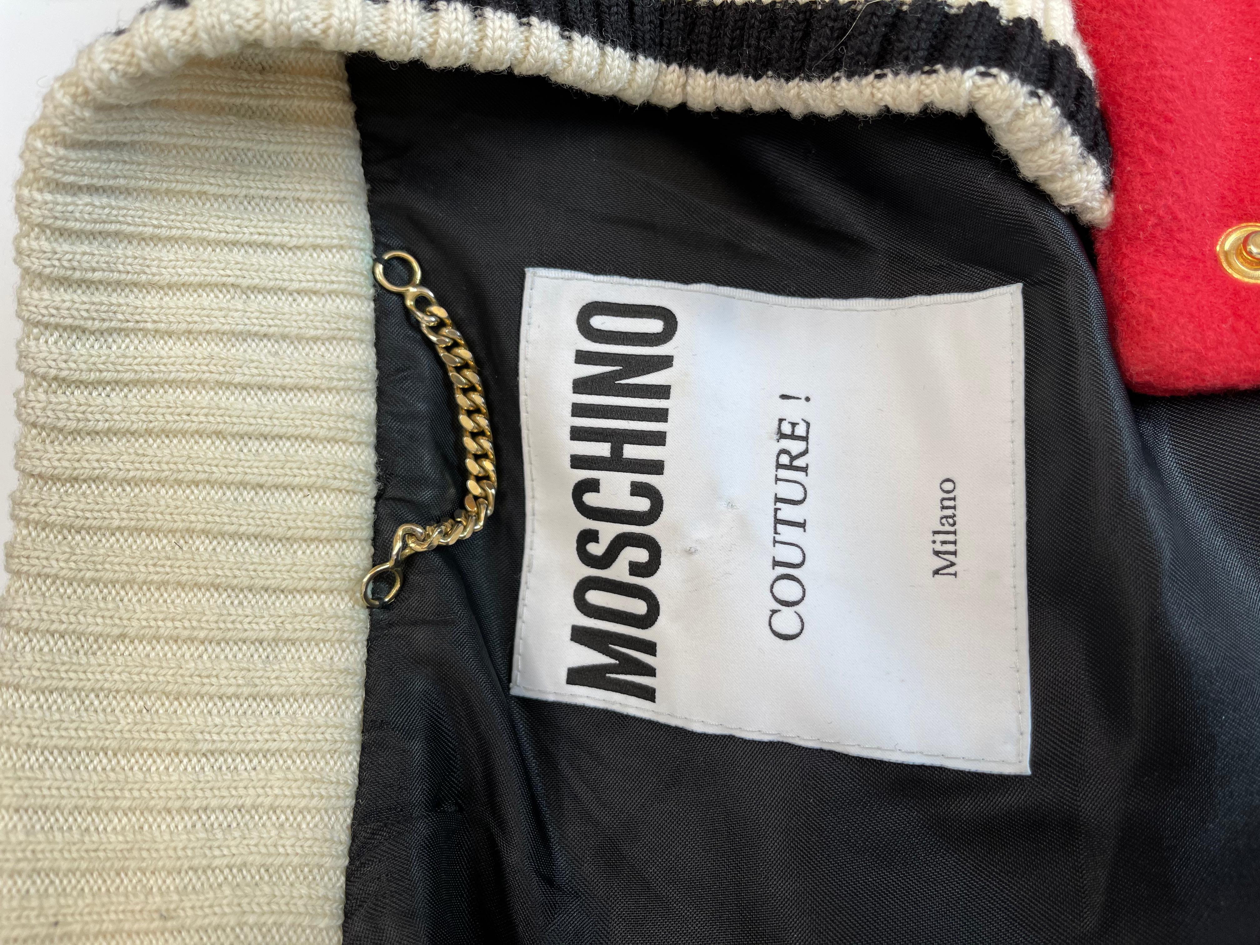 Veste d'été Moschino Jeremy Scott Couture en cuir (Medium) Pour hommes en vente