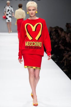 Moschino Jeremy Scott Golden Arches 20 Billion Served 1mj0120 Red Sweater