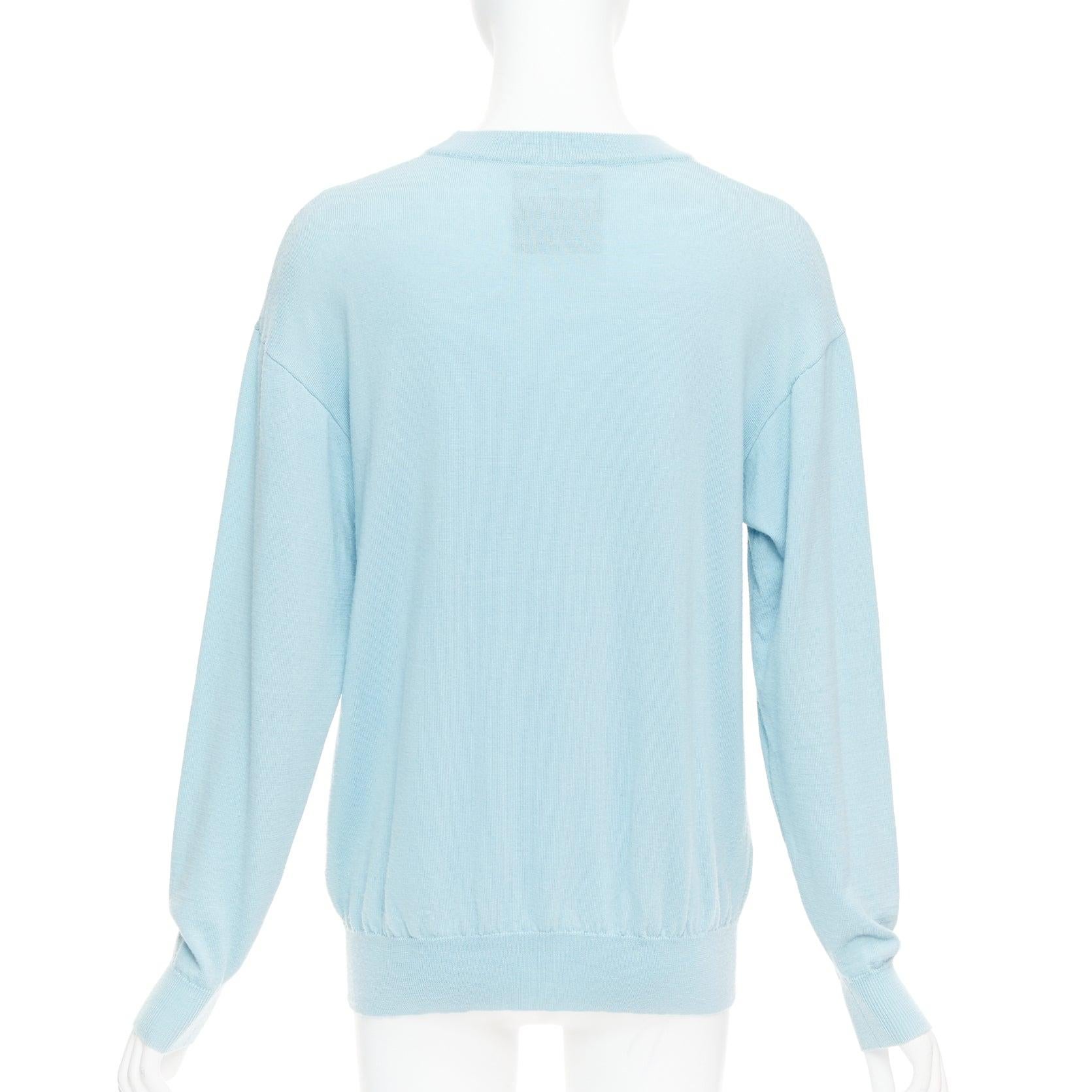 MOSCHINO Jeremy Scott Pull My Little Pony bleu logo arc-en-ciel S Pour femmes en vente