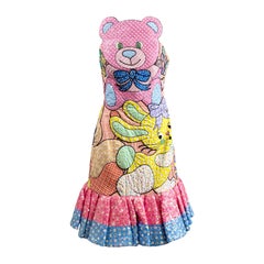 Moschino Jeremy Scott Spring 2022 Look 45 Multicolored patchwork toy dress