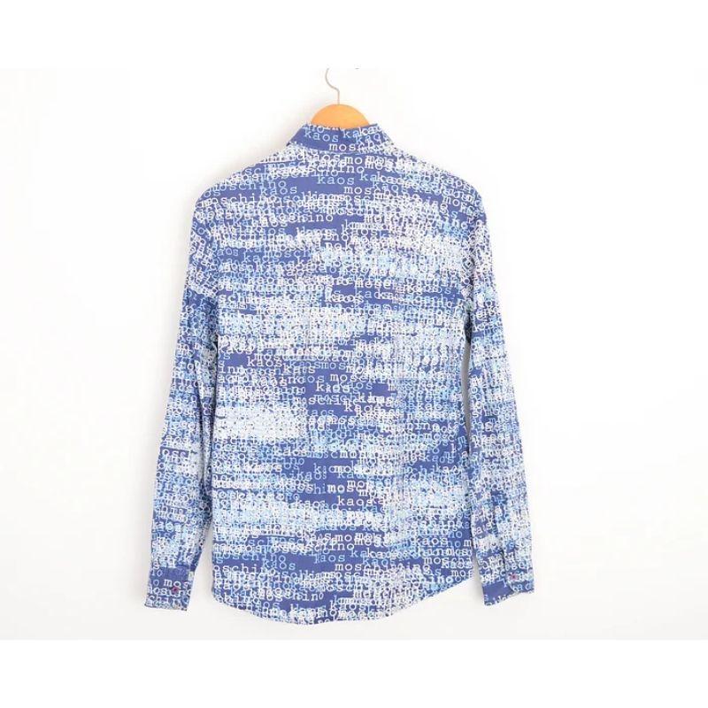Chemise Moschino à motif « Kaos » à manches longues État moyen - En vente à Sheffield, GB