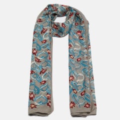 Moschino Larioseta Floral Print Silk Scarf