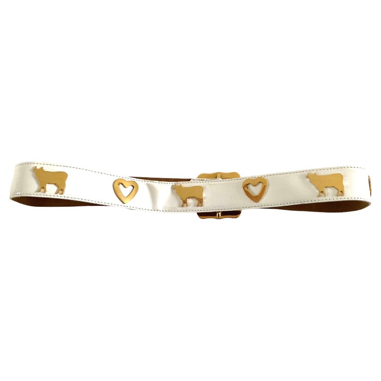 Vintage Moschino Leather Belt Circa 1987 Women