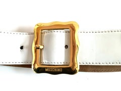 Vintage Moschino Leather Belt Circa 1987 Women's Accessory