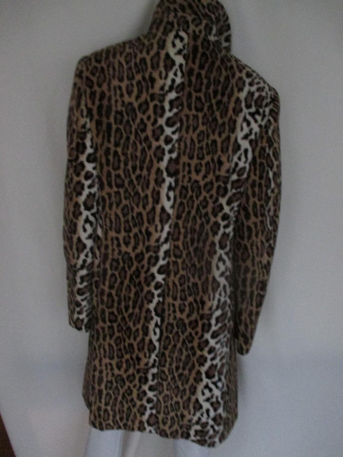 Black Moschino Leopard print coat