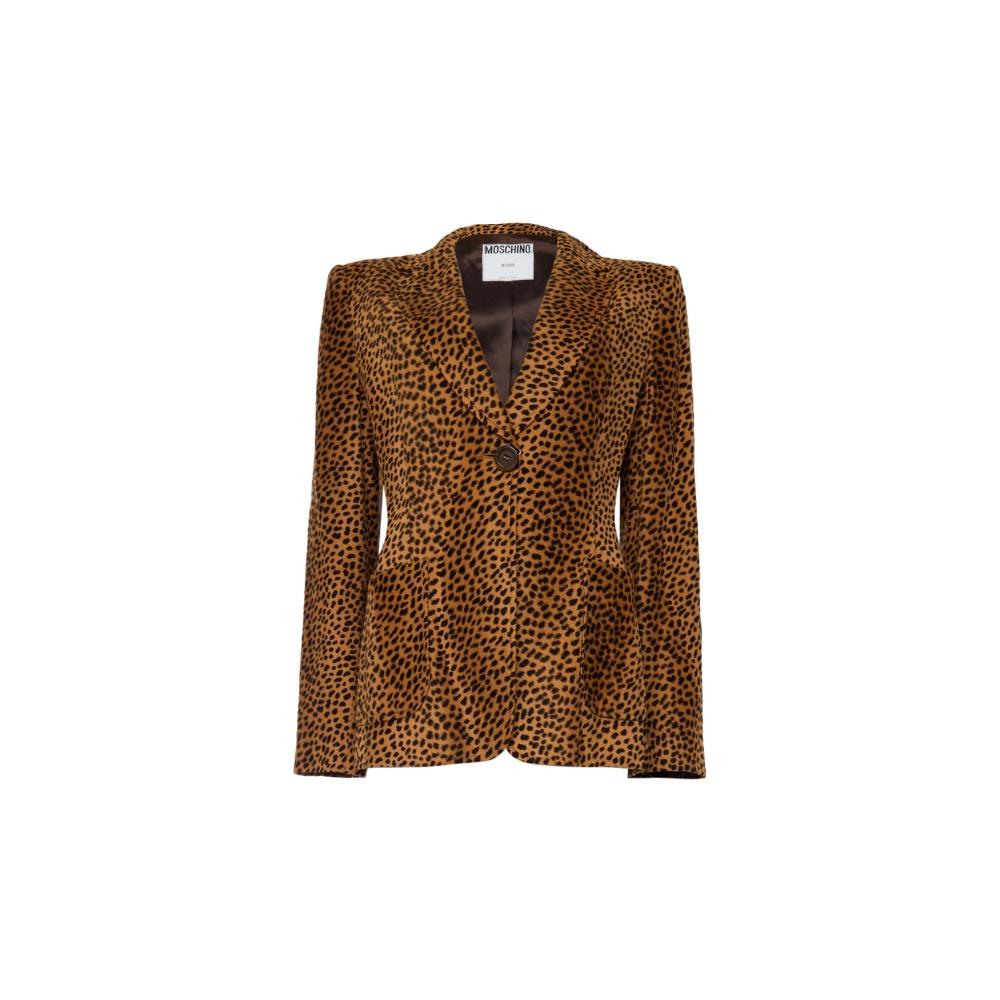 Brown Moschino Leopard Print Suit For Sale