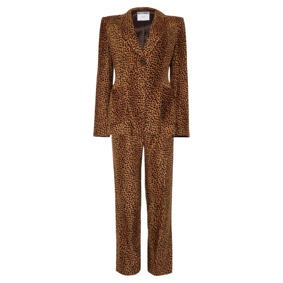 Moschino Leopard Print Suit For Sale