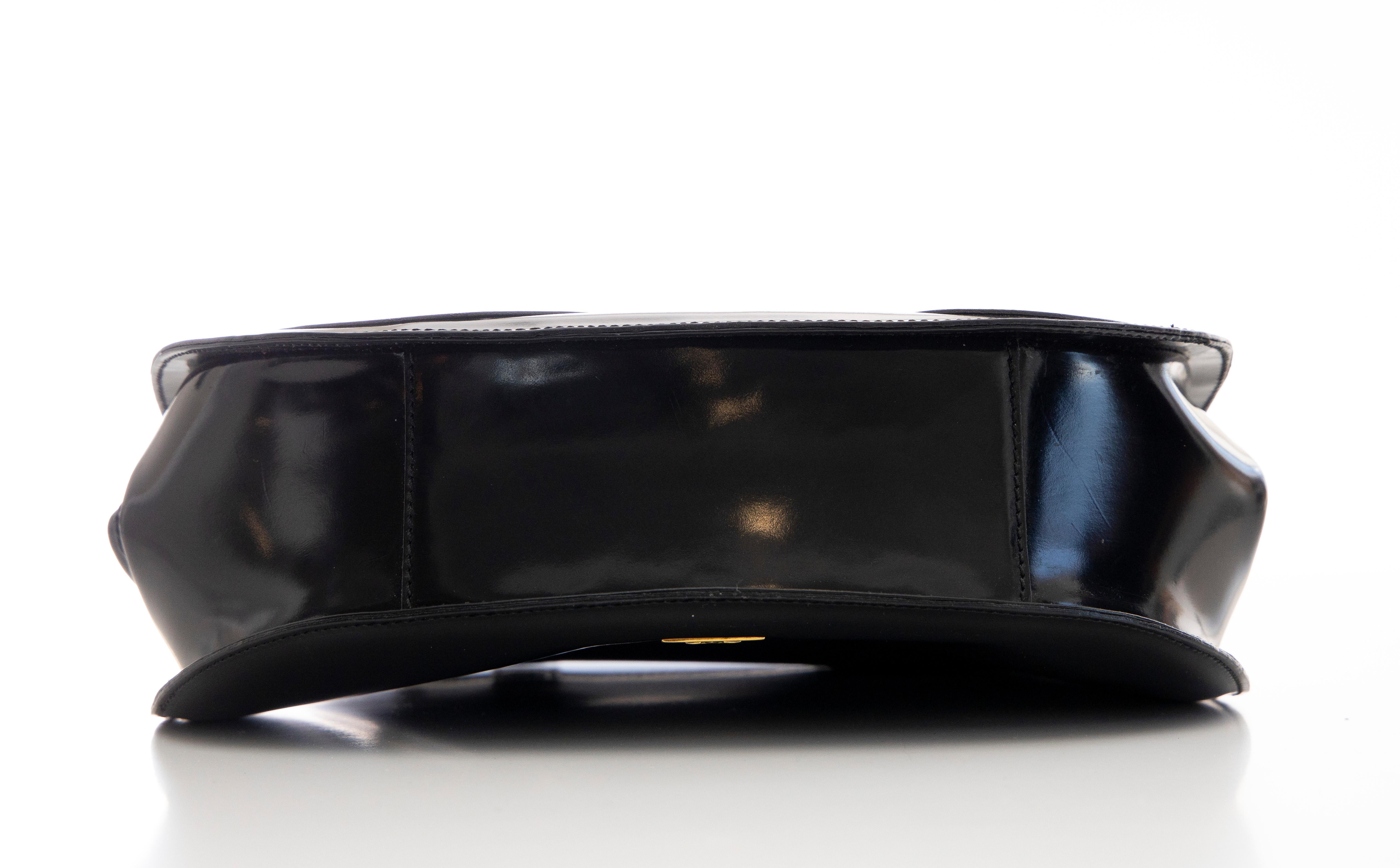 Moschino Limited Edition Black Patent Artist's Palette Handbag, Circa: 1990's 7