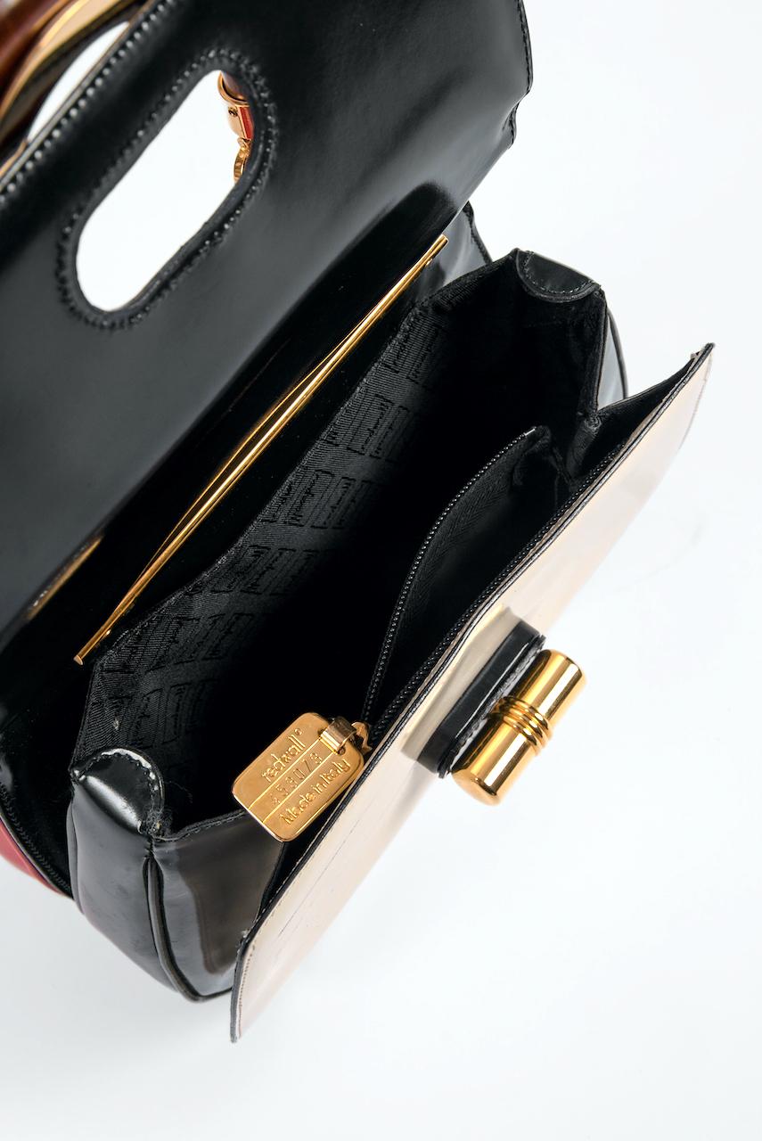 MOSCHINO Lipstick & Compact Color Block Top Handle Double Bag & Strap, c. 1991 5