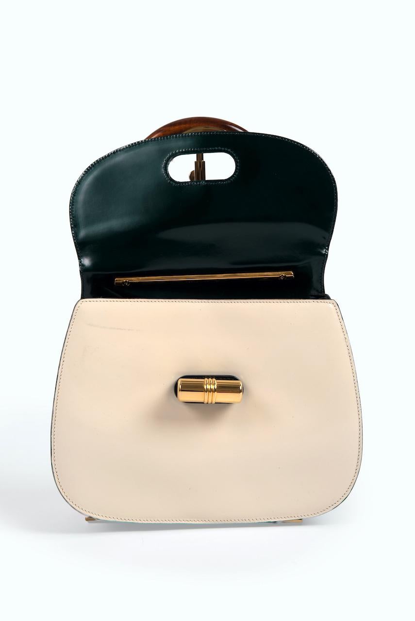 MOSCHINO Lipstick & Compact Color Block Top Handle Double Bag & Strap, c. 1991 4