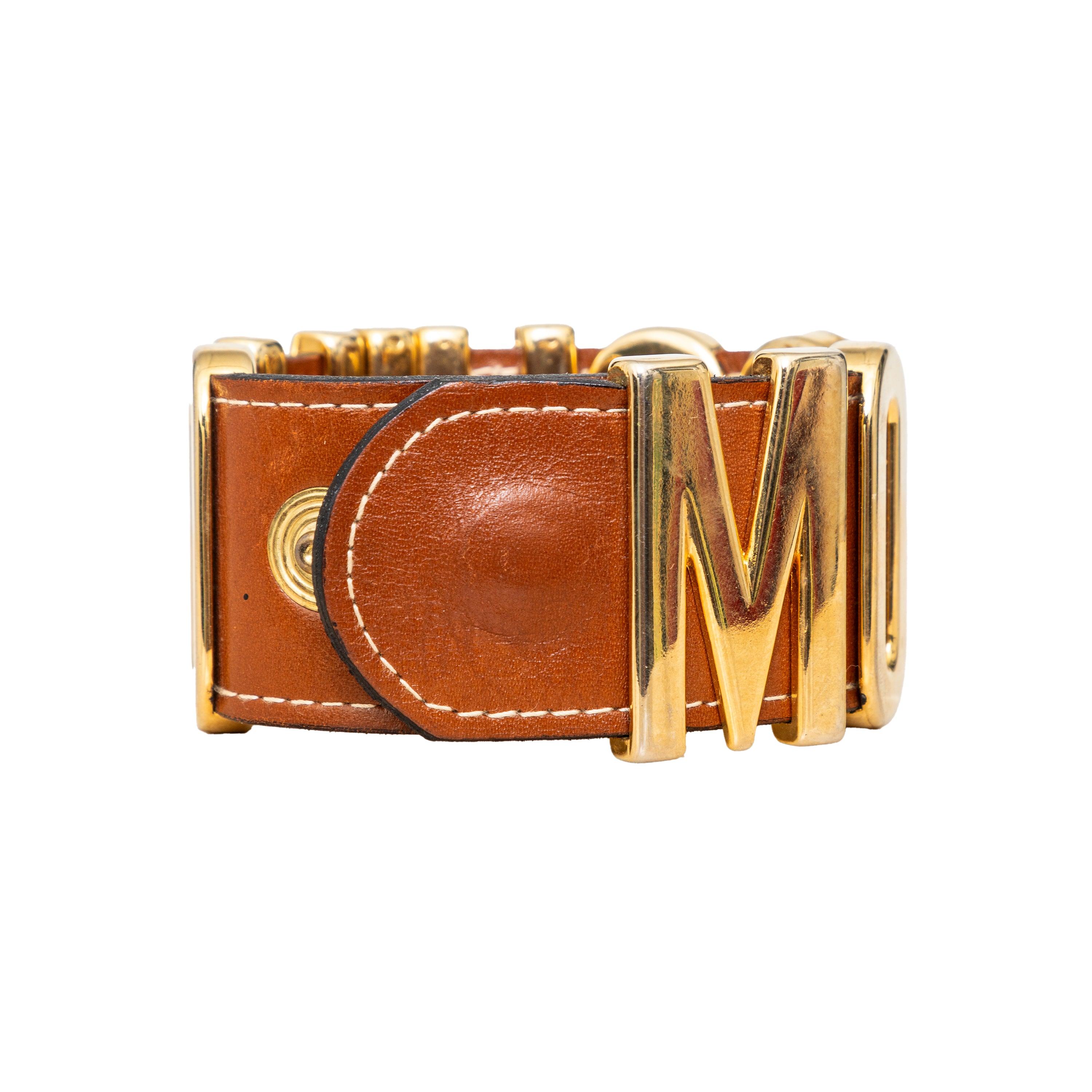 Moschino Logo Cuff Bracelet - '10s In Excellent Condition For Sale In Milano, IT