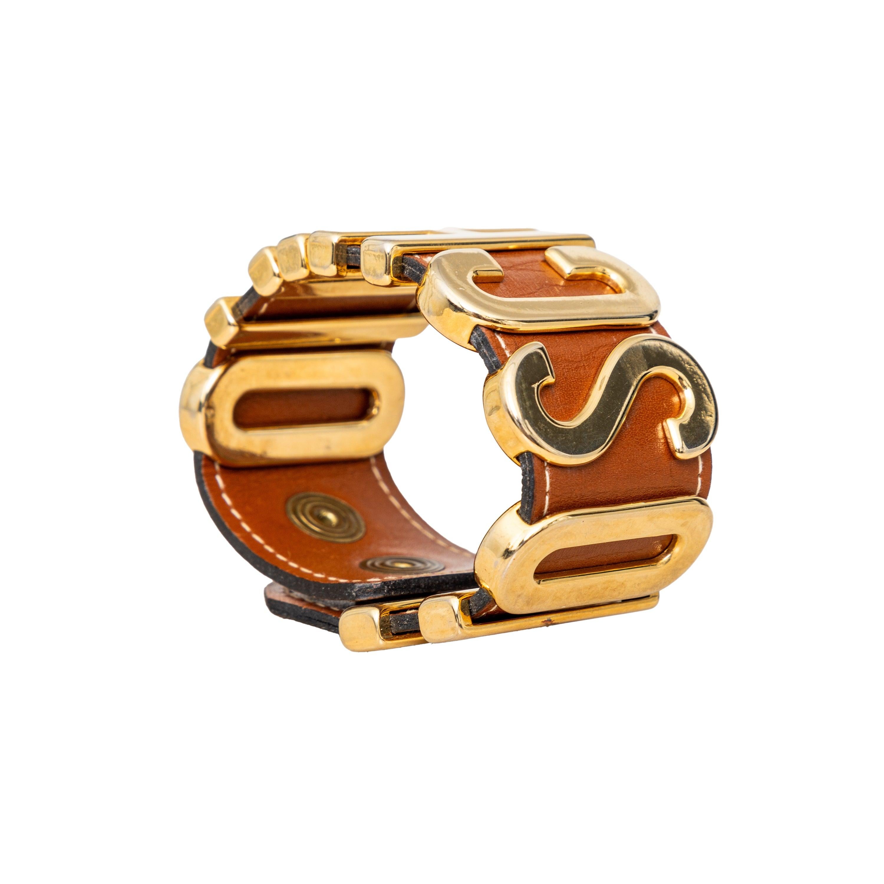 Moschino Logo Cuff Bracelet - '10s For Sale 3