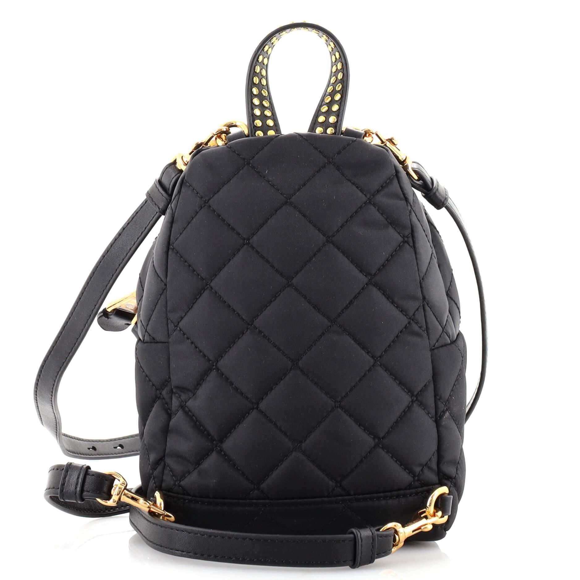 moschino quilted mini backpack