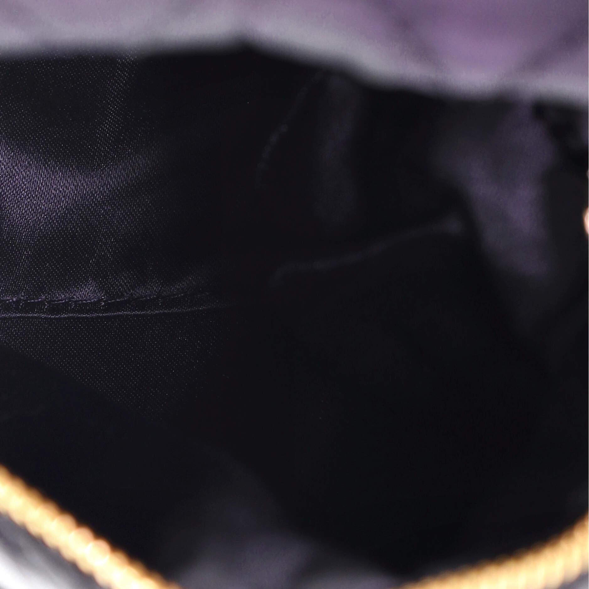 Black Moschino Logo Zip Around Backpack Studded Quilted Nylon Mini