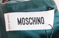 Moschino Long Formal Teal A-Line Bow Dress