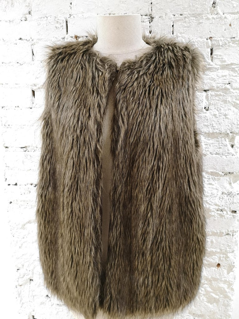 Moschino Love eco fur gilet For Sale at 1stDibs