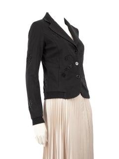 Moschino Love Moschino Black Crystal Embellished Blazer Size S