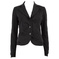 Moschino Love Moschino Black Crystal Embellished Blazer Size S