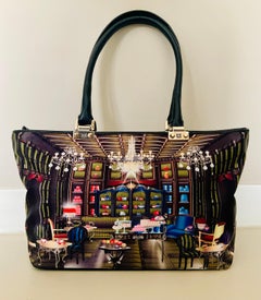 Love Moschino Vintage Café Scene Tote Bag Unisex Leather 2014-2015