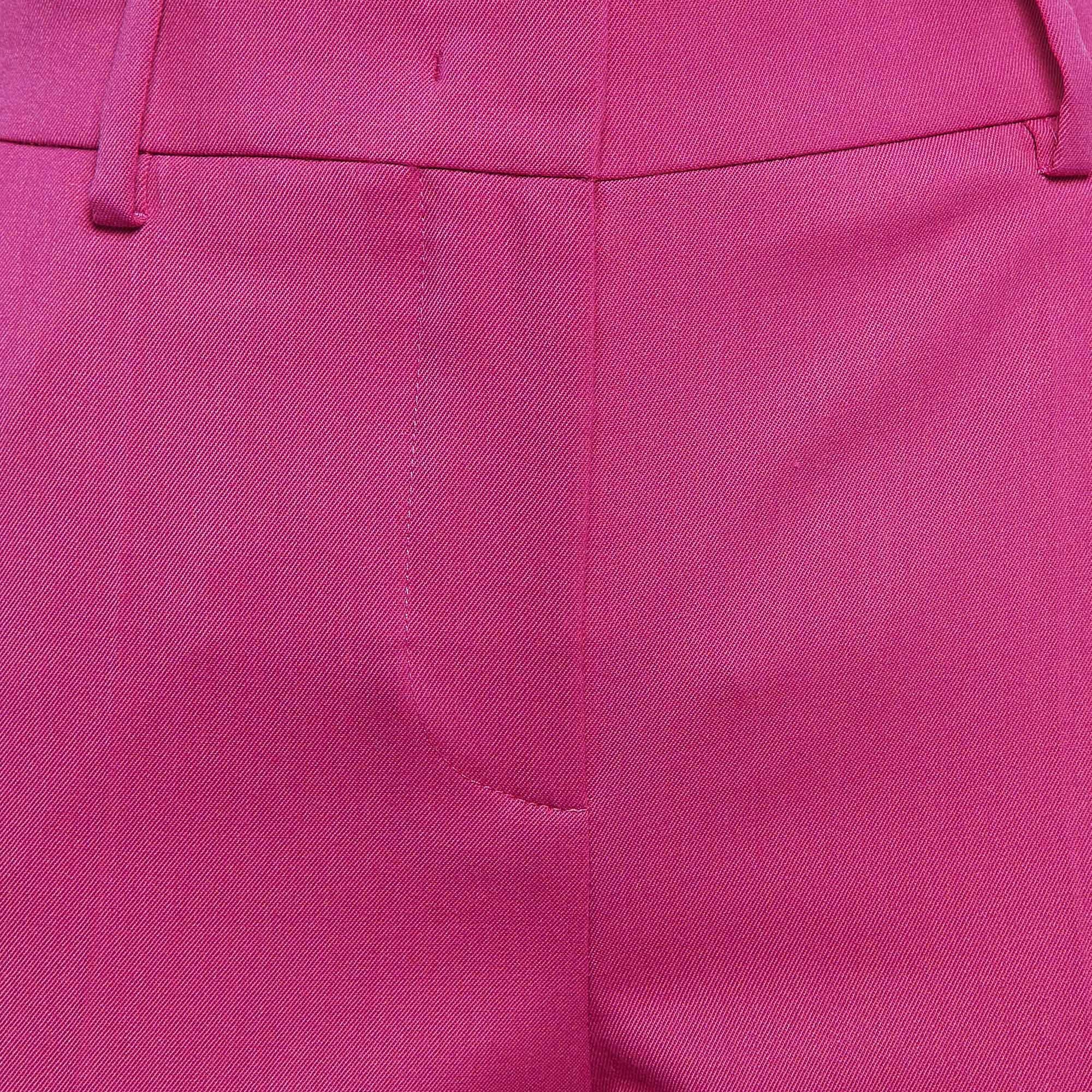 Rosa Moschino Jeans M05CHIN0 Pantaloni in gabardina rosa XS