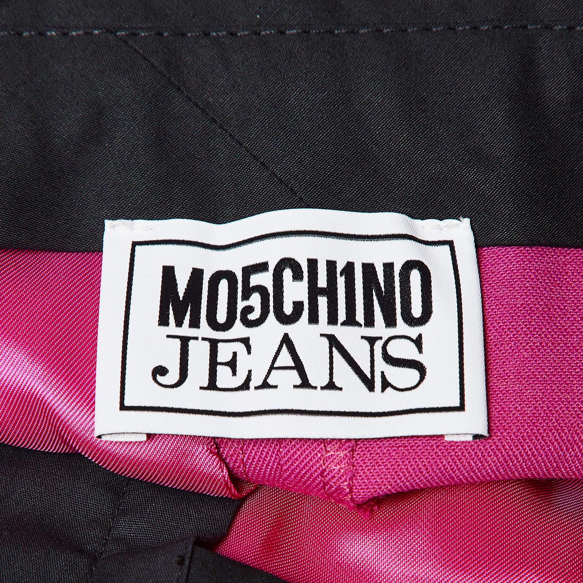 Moschino Jeans M05CHIN0 Pantaloni in gabardina rosa XS In condizioni Nuovo a Dubai, Al Qouz 2