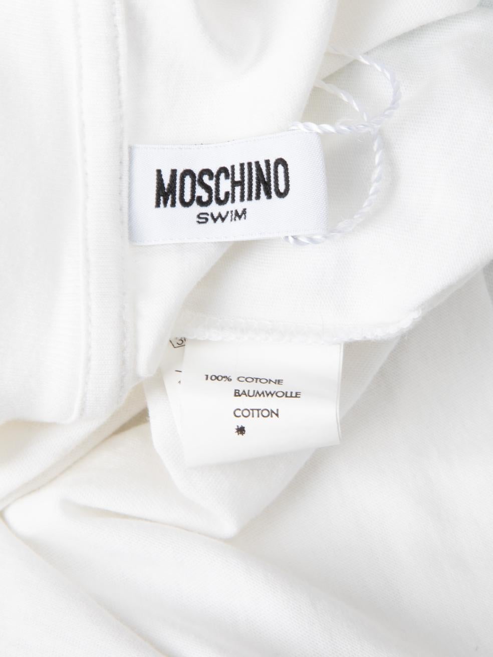 Moschino T-Shirt mit Italienkarte mit Druck und Druck Größe M Damen im Angebot