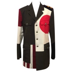 Moschino Mens Military Blazer Gold Stars