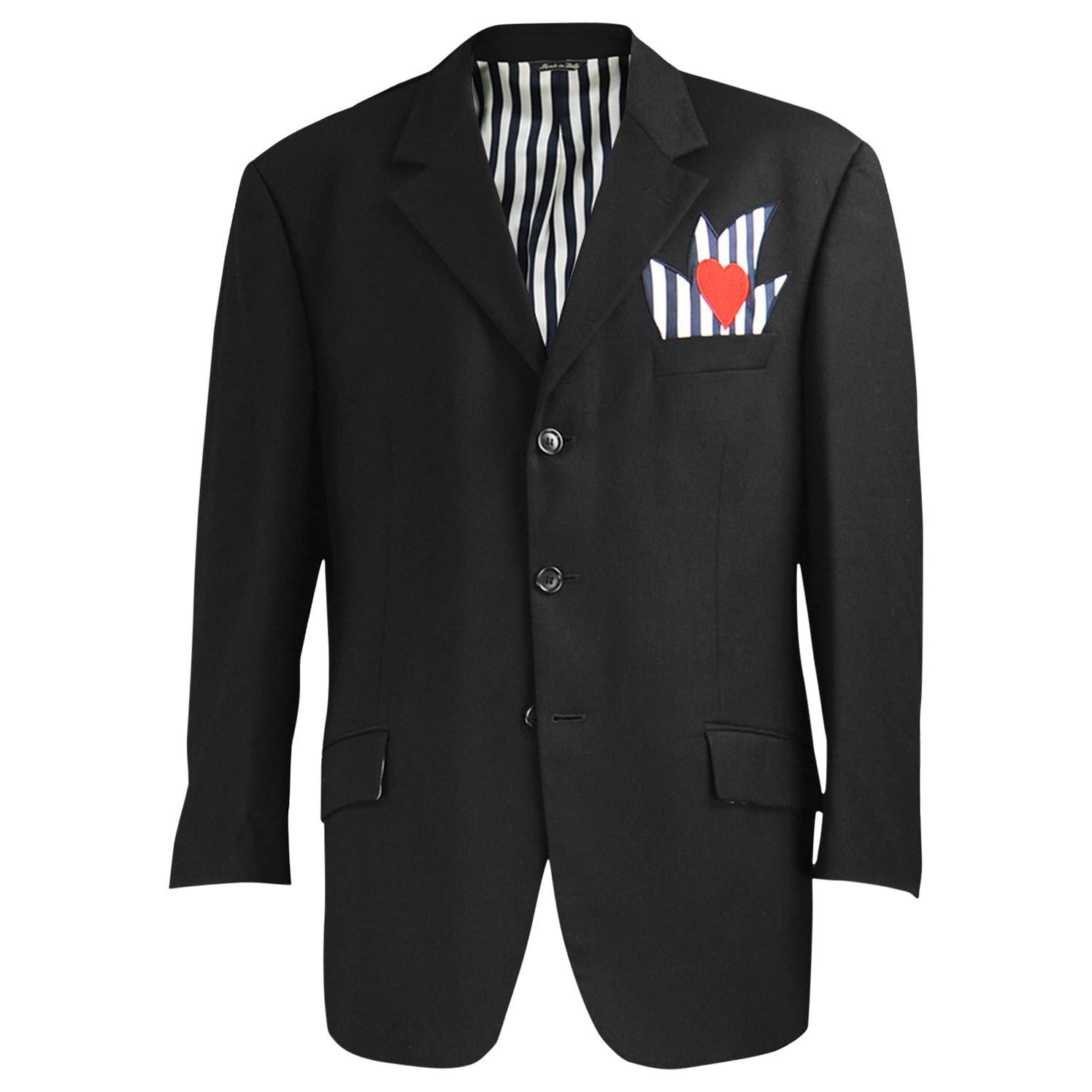 Moschino Mens Vintage Italian Wool Blazer