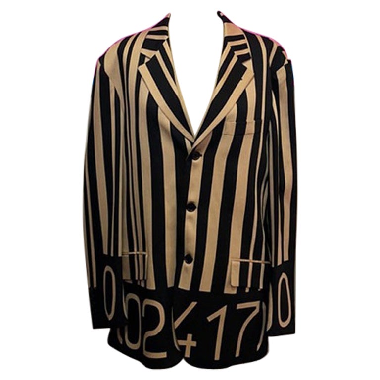 Moschino Men
s Wool Blazer Striped For Sale