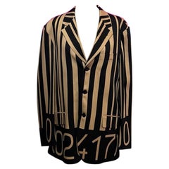 Moschino Men's Wool Blazer Striped