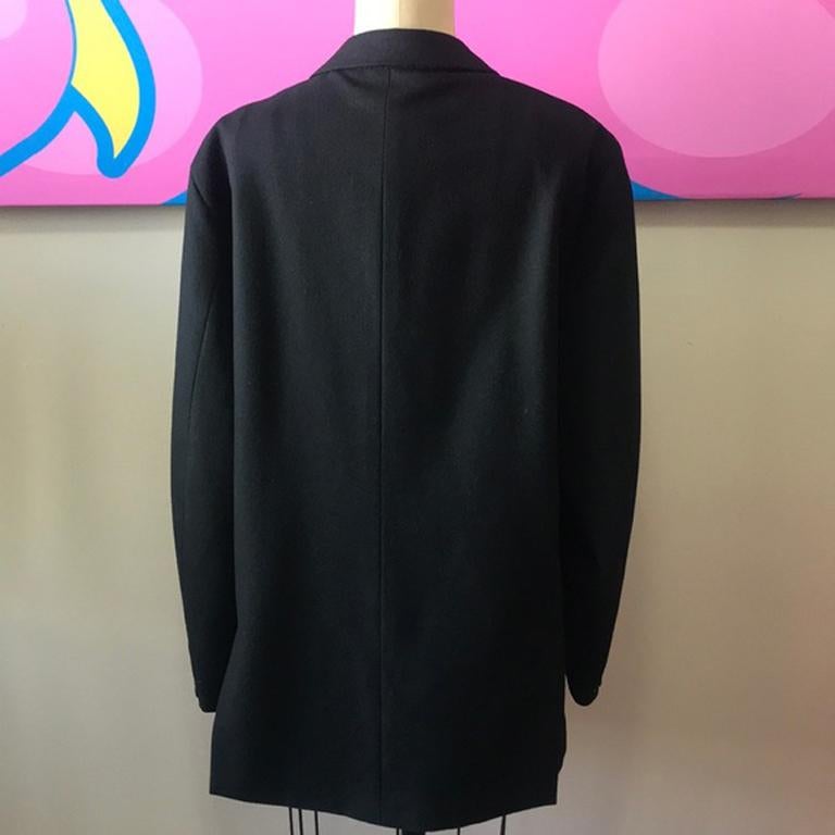 Moschino Mens Wool Heart Pocket Blazer Vintage For Sale at 1stDibs