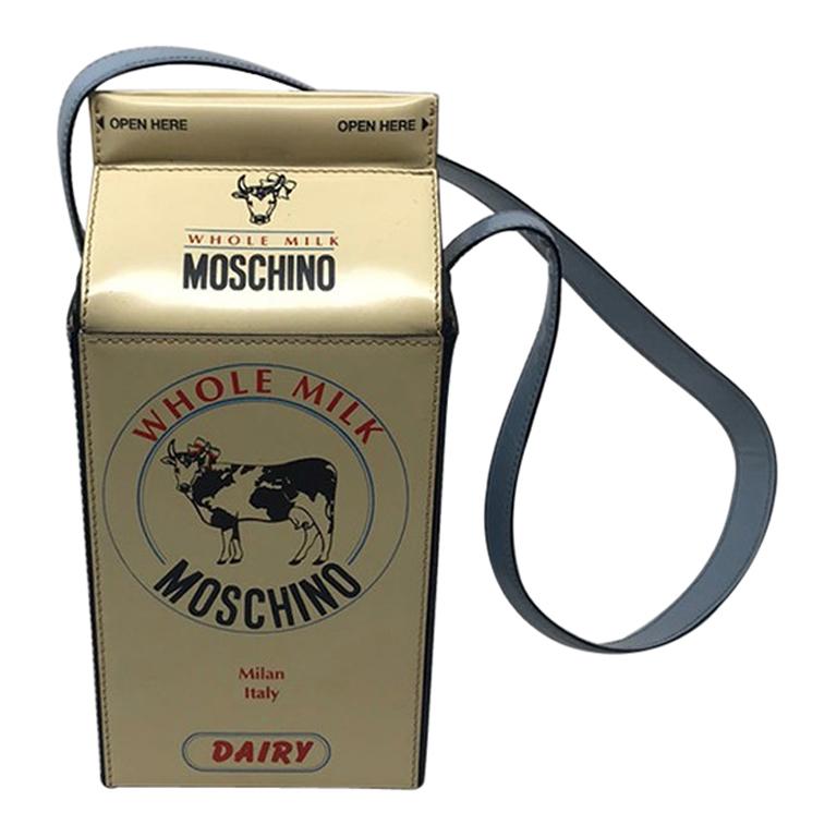 Moschino Milk Carton Leather Shoulder Bag For Sale