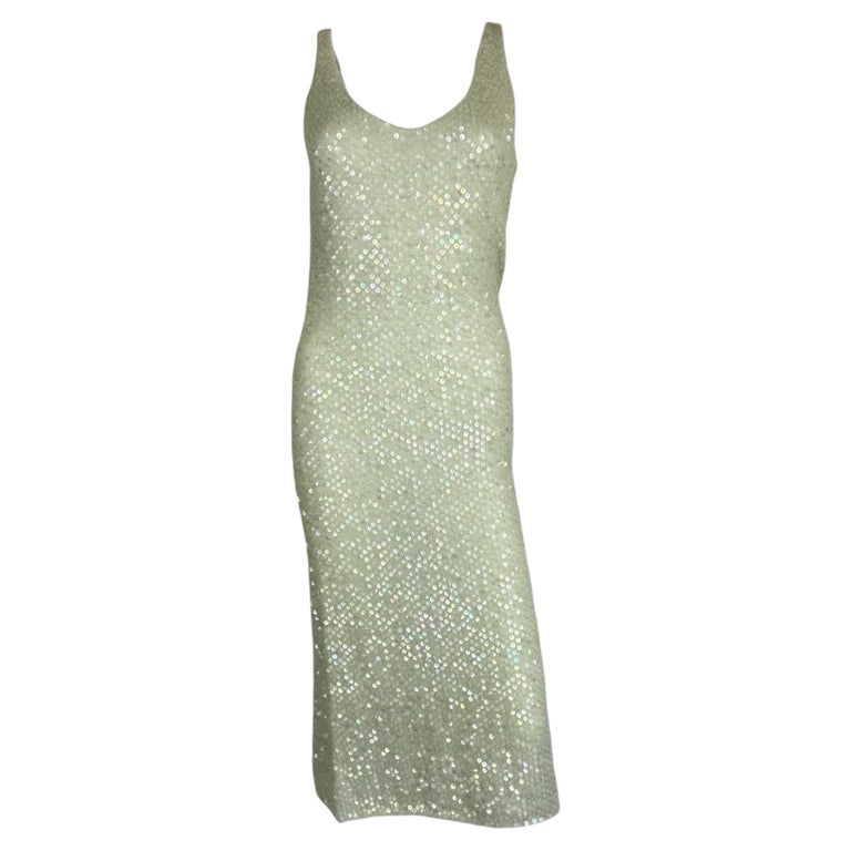 moschino sequin dress Moschino Cheap & Chic 1990s Black Size 6 Chiffon Paillettes Sequin Vintage Dress