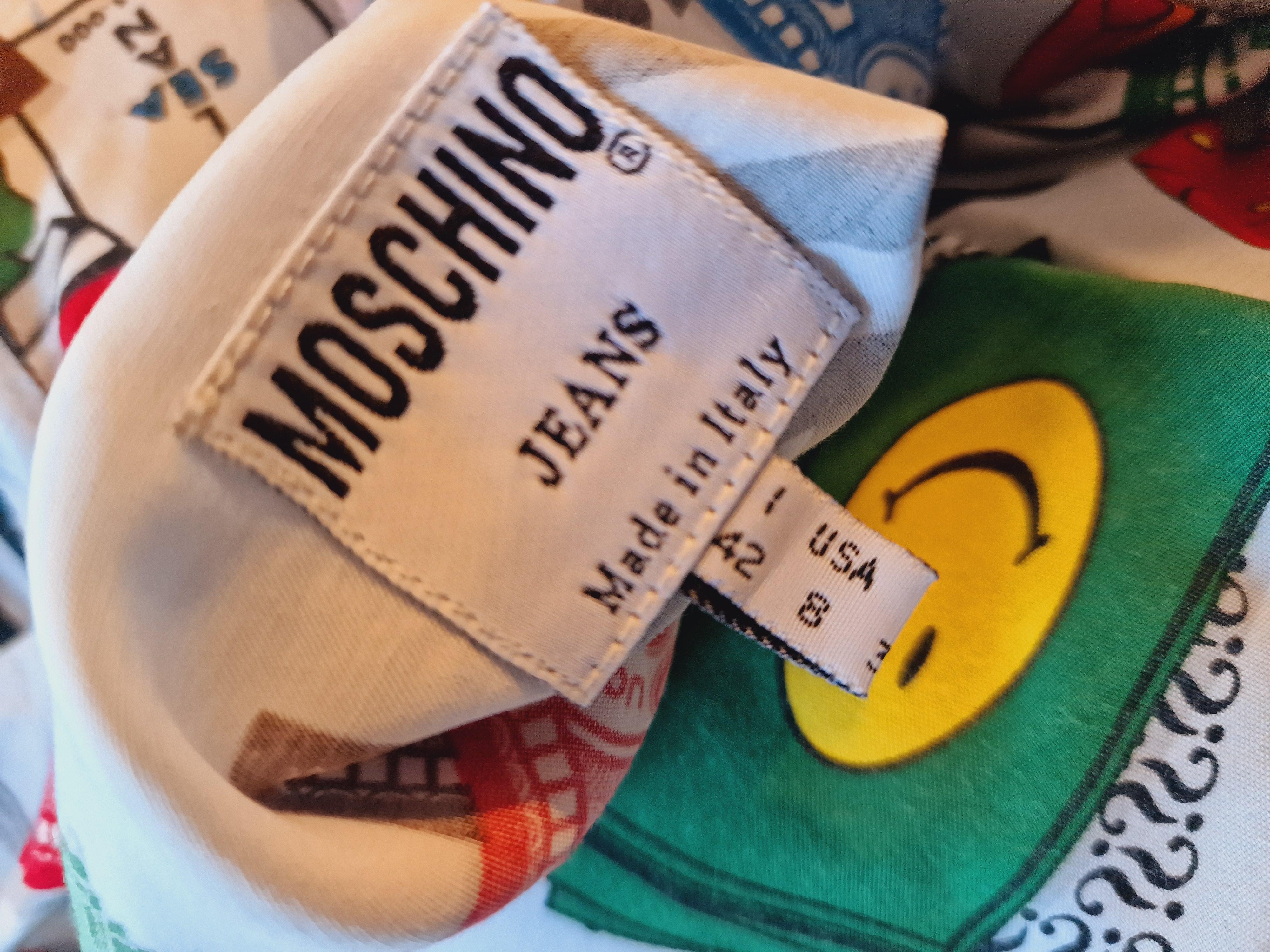 Moschino Monopoly Board Game Moschinopolis Geek Symbol Men Women Medium Shirt  For Sale 12