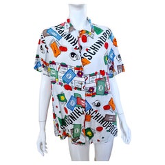 Chemise moyenne Moschino Monopoly Board Game Moschinopolis Geek Symbol pour hommes et femmes 