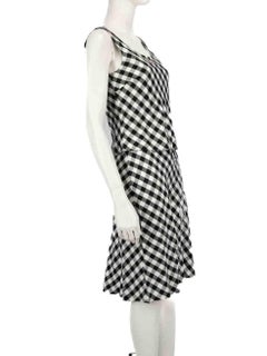 Moschino Moschino Cheap And Chic Black Gingham Floral Top & Skirt Set Size S