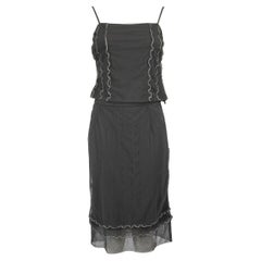 Moschino Moschino Cheap And Chic Grey Mesh Skirt Set Size M