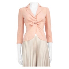 Moschino Moschino Cheap and Chic Pink Wool Bow Detail Blazer Size S
