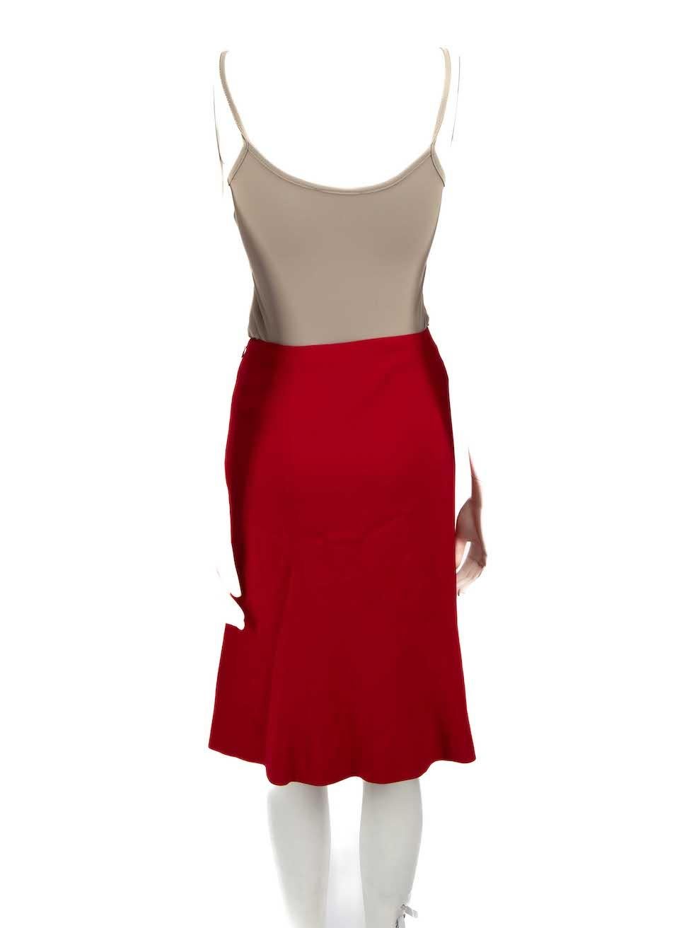 Moschino Moschino Cheap And Chic Red Flared Knee Length Skirt Size L In Good Condition For Sale In London, GB