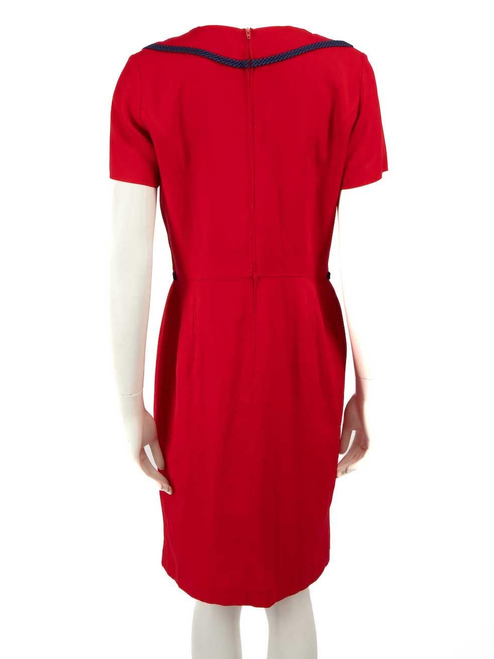 Rosso Moschino Moschino Cheap and Chic Abito ricamato con cuore rosso vintage taglia L.A. in vendita