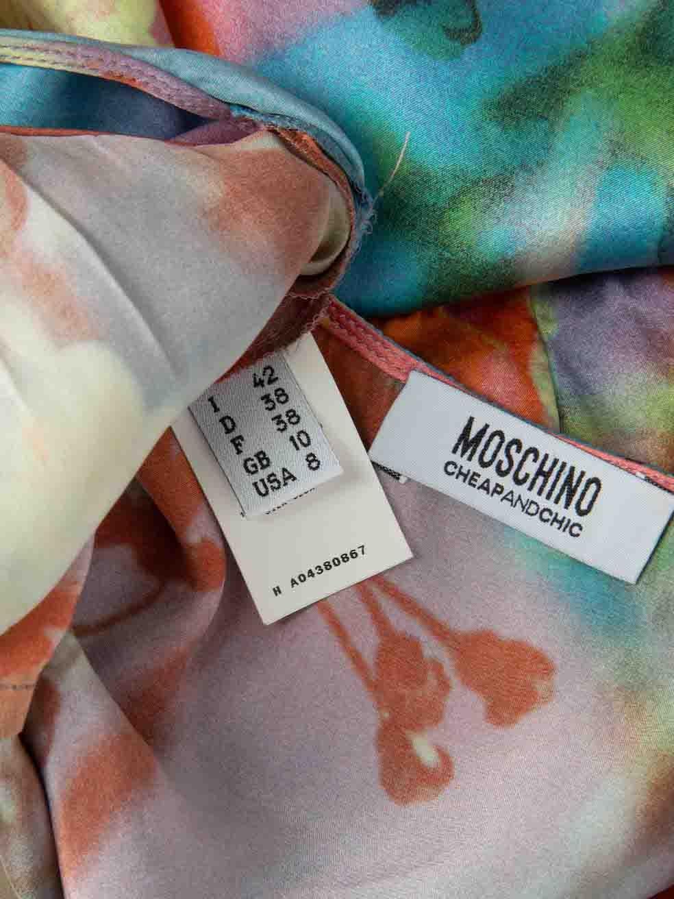 Moschino Moschino Cheap and Chic Abstraktes Print Minikleid Größe M Damen im Angebot