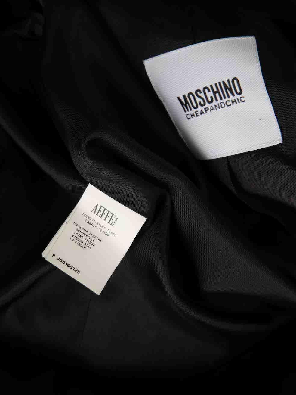 Moschino Moschino Cheap & Chic Black Chain Detail Jacket Size S 1