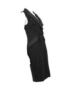 Moschino Moschino Couture! Black Double Breasted Sleeveless Waistcoat Size S