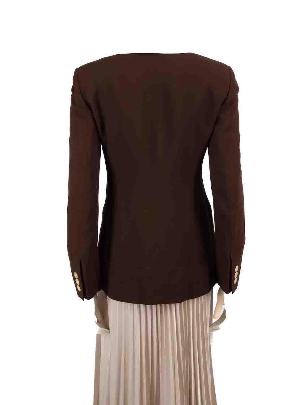 Moschino Moschino Cruise me Baby Brown Collared Blazer Size M In Good Condition In London, GB