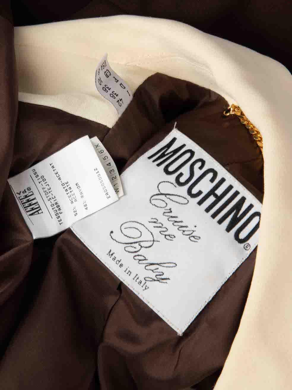 Moschino Moschino Cruise me Baby Brown Collared Blazer Size M 3