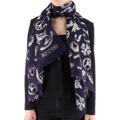 Moschino Multi-Print Wool Scarf
