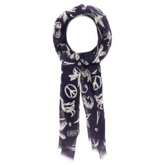 Moschino Multi-Print Wool Scarf