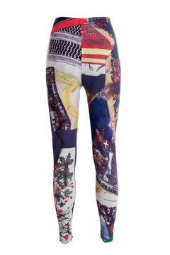 Moschino Multicolor Floral Pants Iconic Leggings Venice
